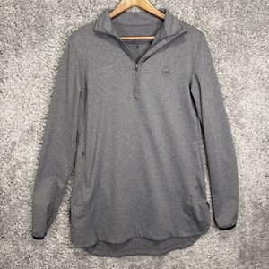 Veil Spark 1/4 Zip Tunic Pullover Sweatshirt Medium Grey Athletic Modest